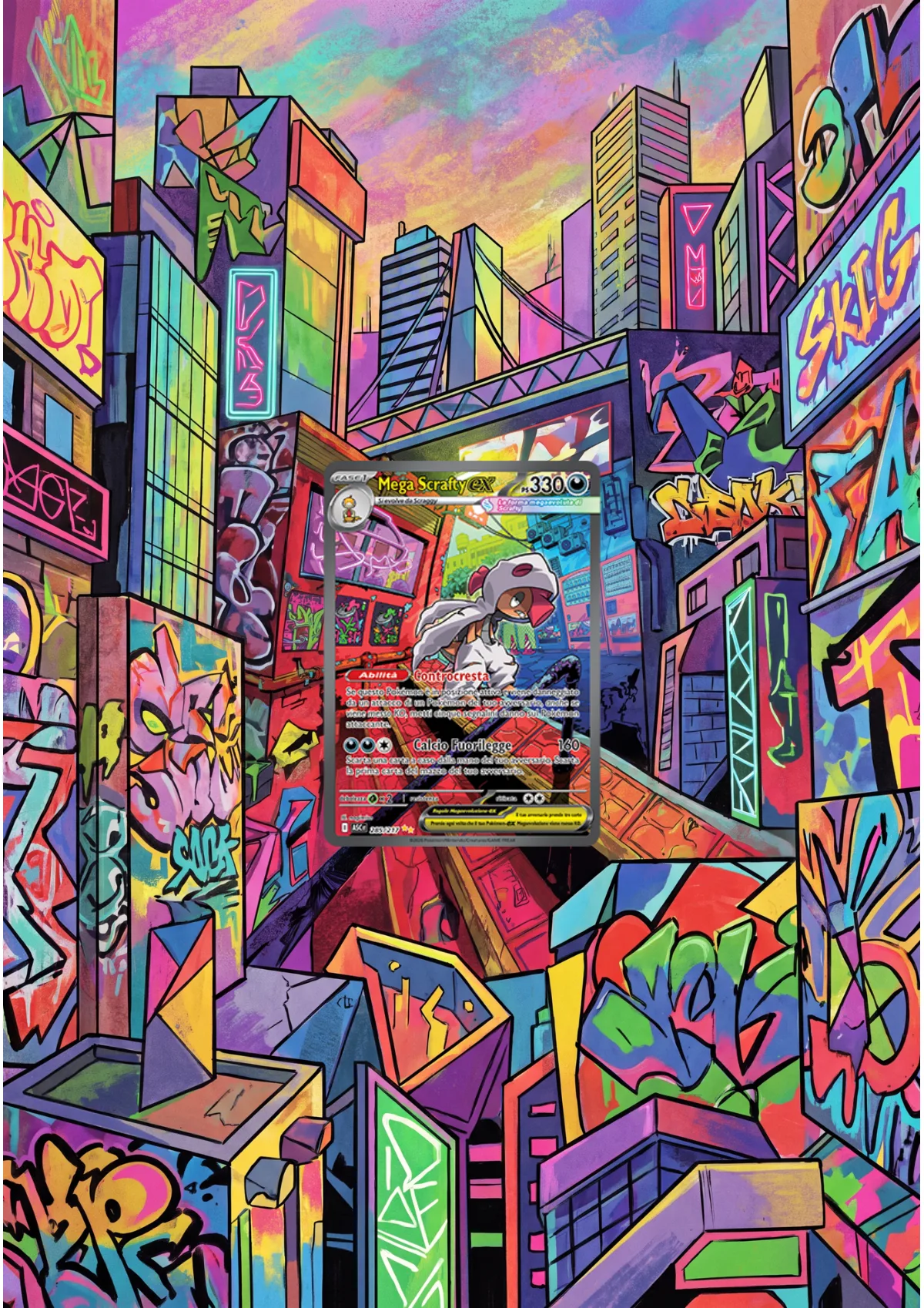 Extended art Scrafty — Ascended Heroes · Frame | CaliffoCustomTCG
