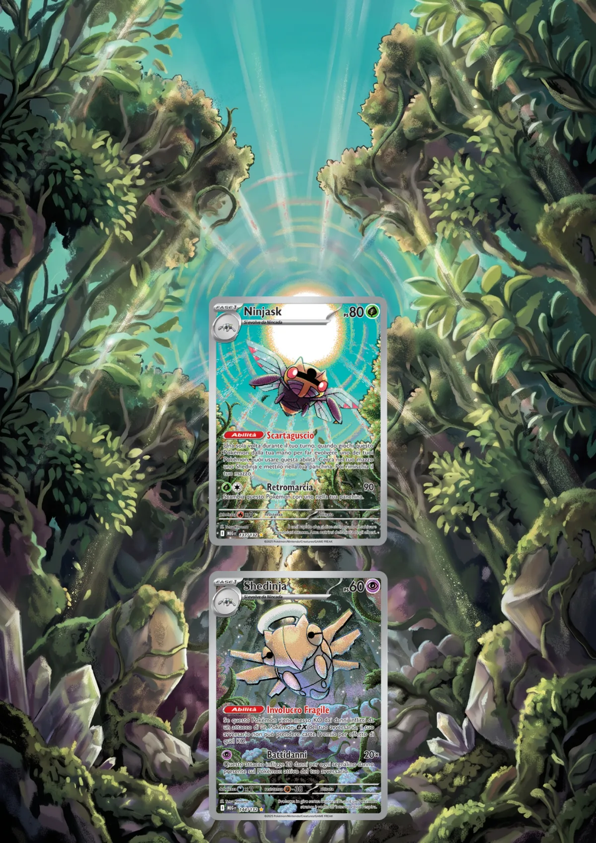 Extended art Shedinja & Ninjask — Mega Evolution · Frame | CaliffoCustomTCG