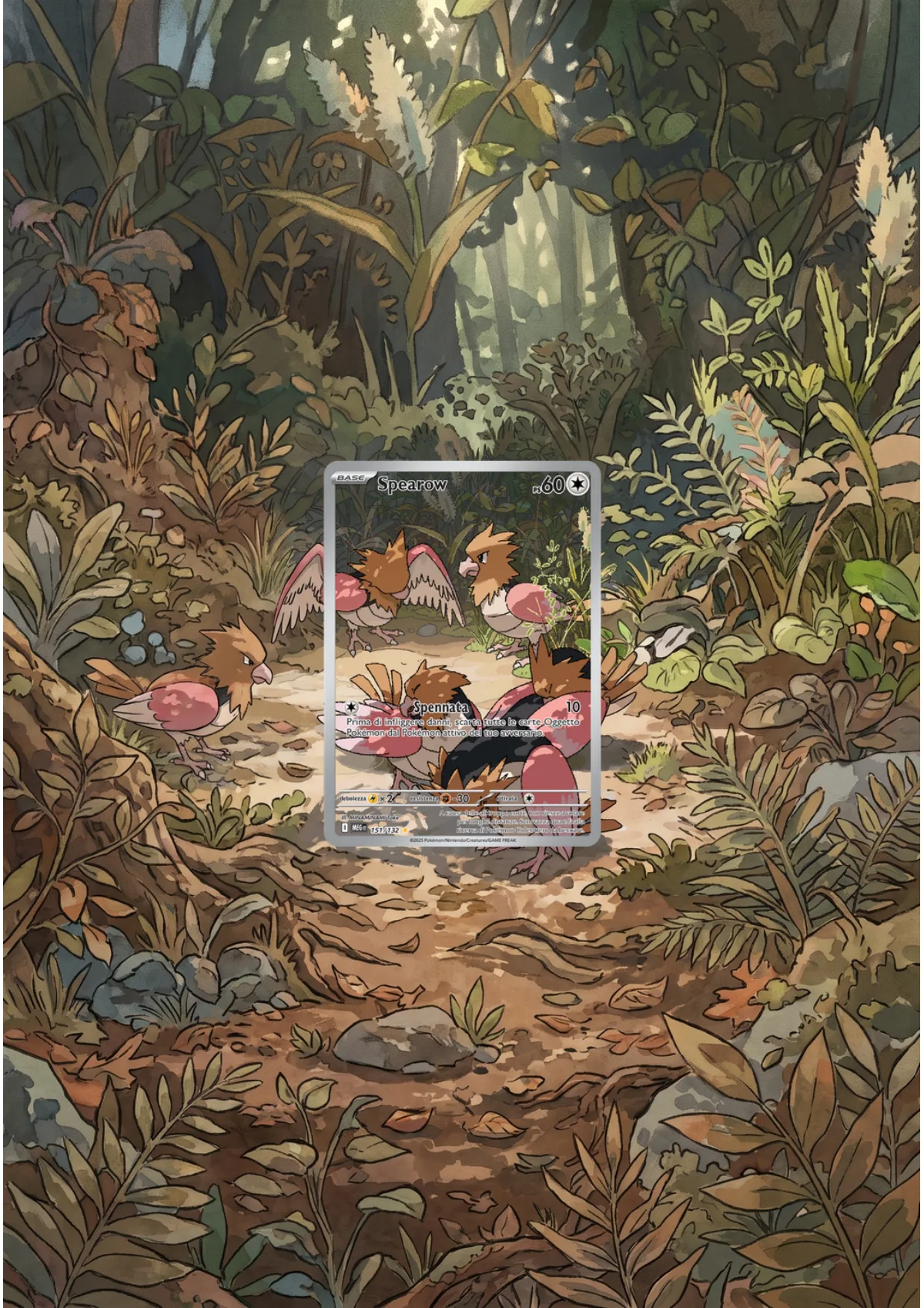 Extended art Spearow — Mega Evolution · Frame | CaliffoCustomTCG