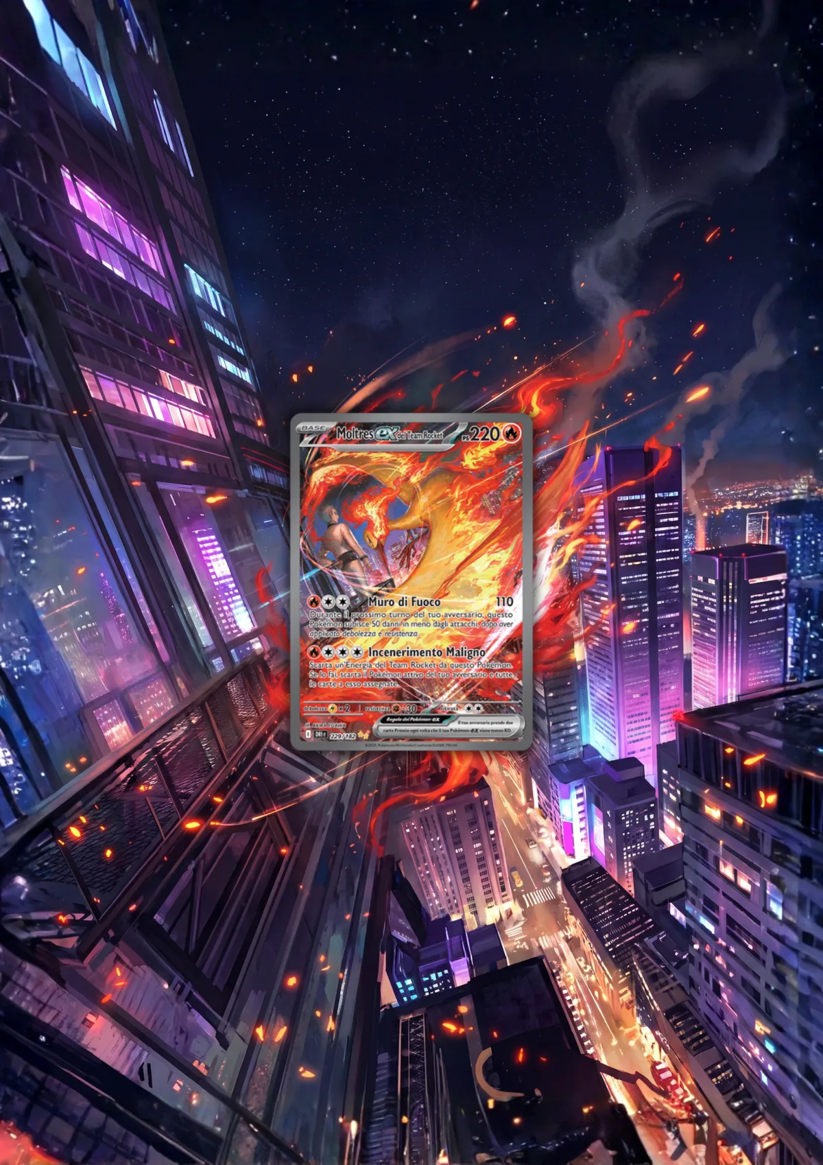 Extended art Moltres — Destined Rivals · Frame | CaliffoCustomTCG