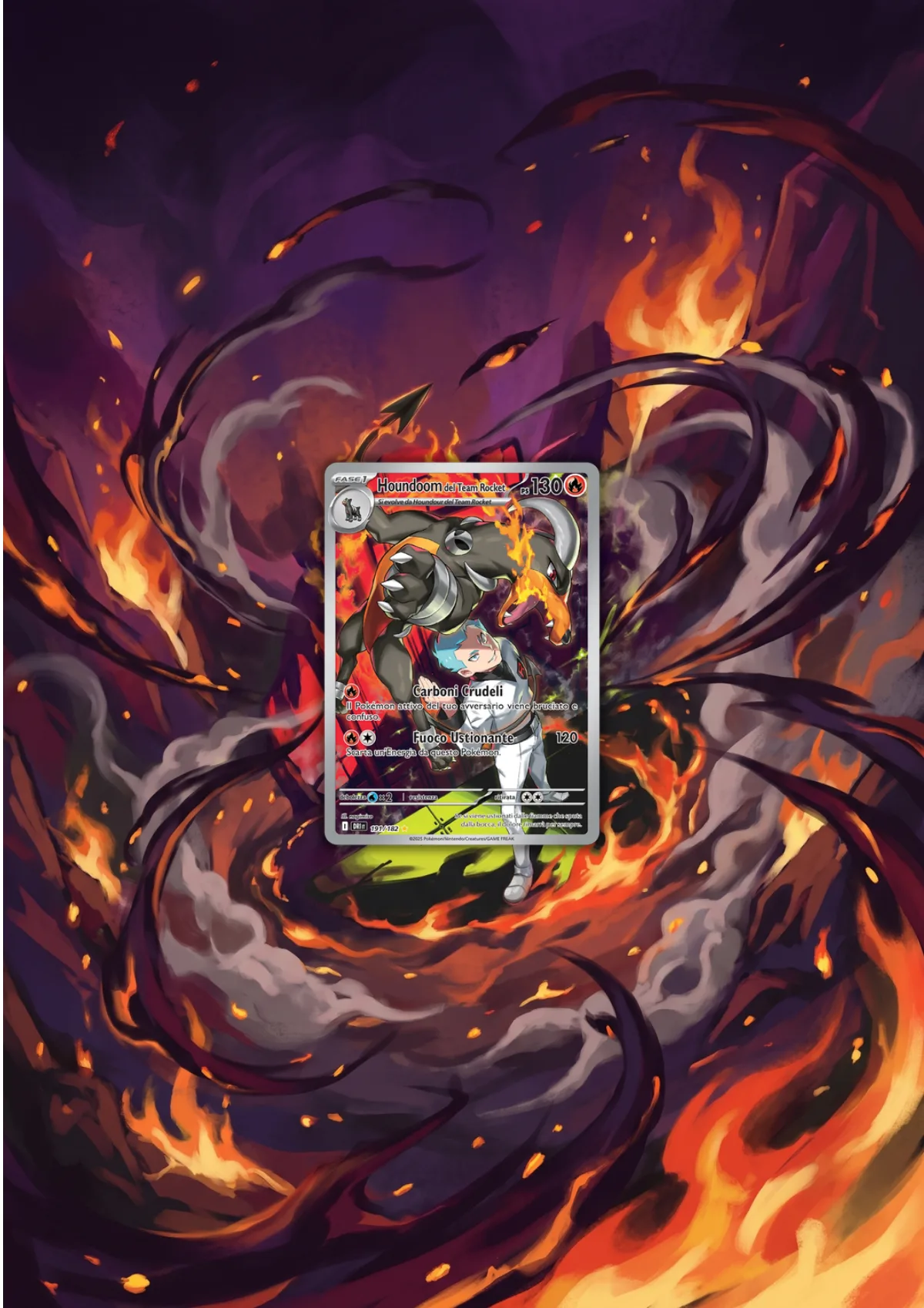Extended art Houndoom — Destined Rivals · Frame | CaliffoCustomTCG