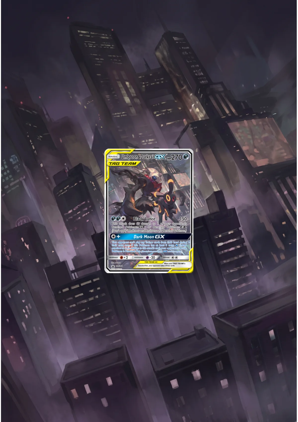 Extended art Umbreon & Darkrai — Sun & Moon · Frame | CaliffoCustomTCG