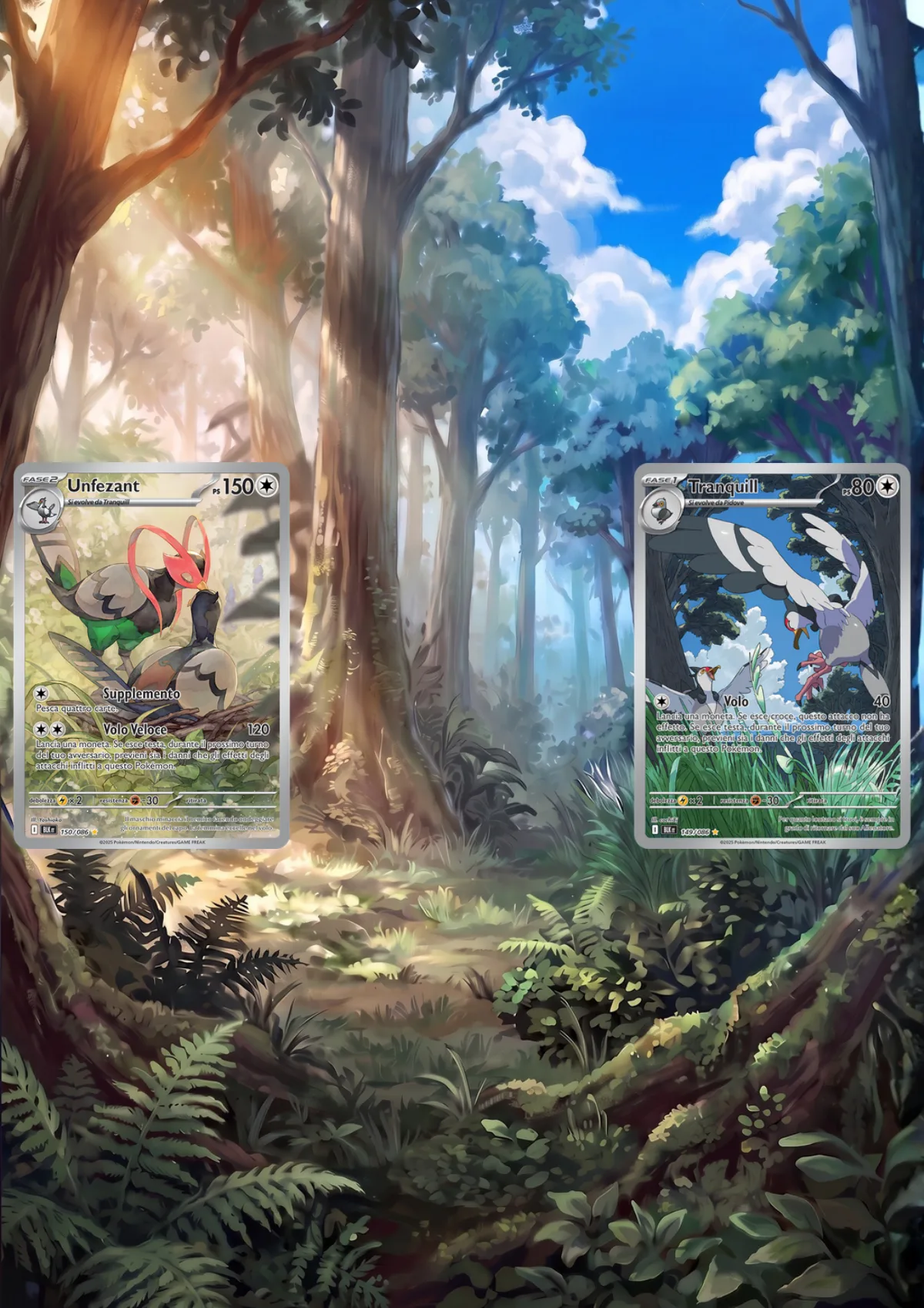 Extended art Unfezant & Tranquill — Black Bolt · Frame | CaliffoCustomTCG