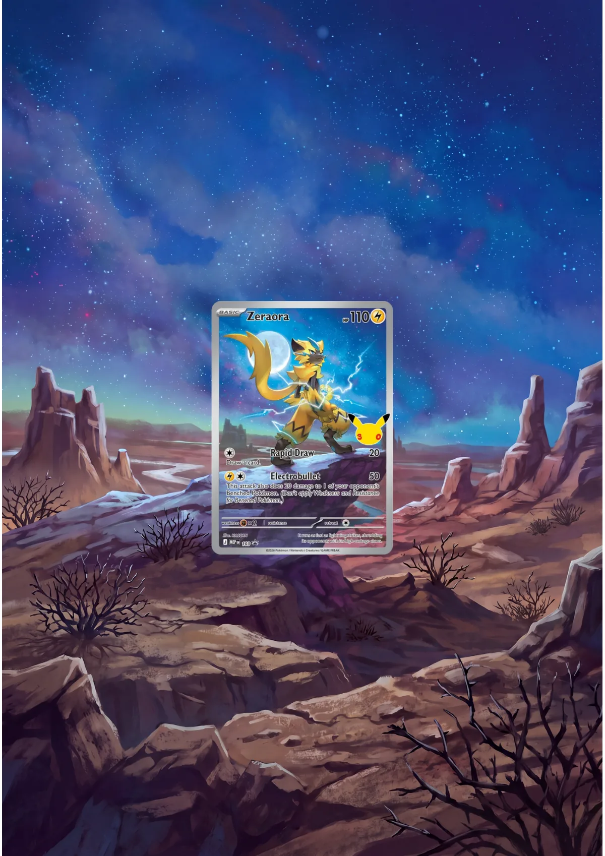 Extended art Zeraora — Mega Evolution Promos · Frame | CaliffoCustomTCG