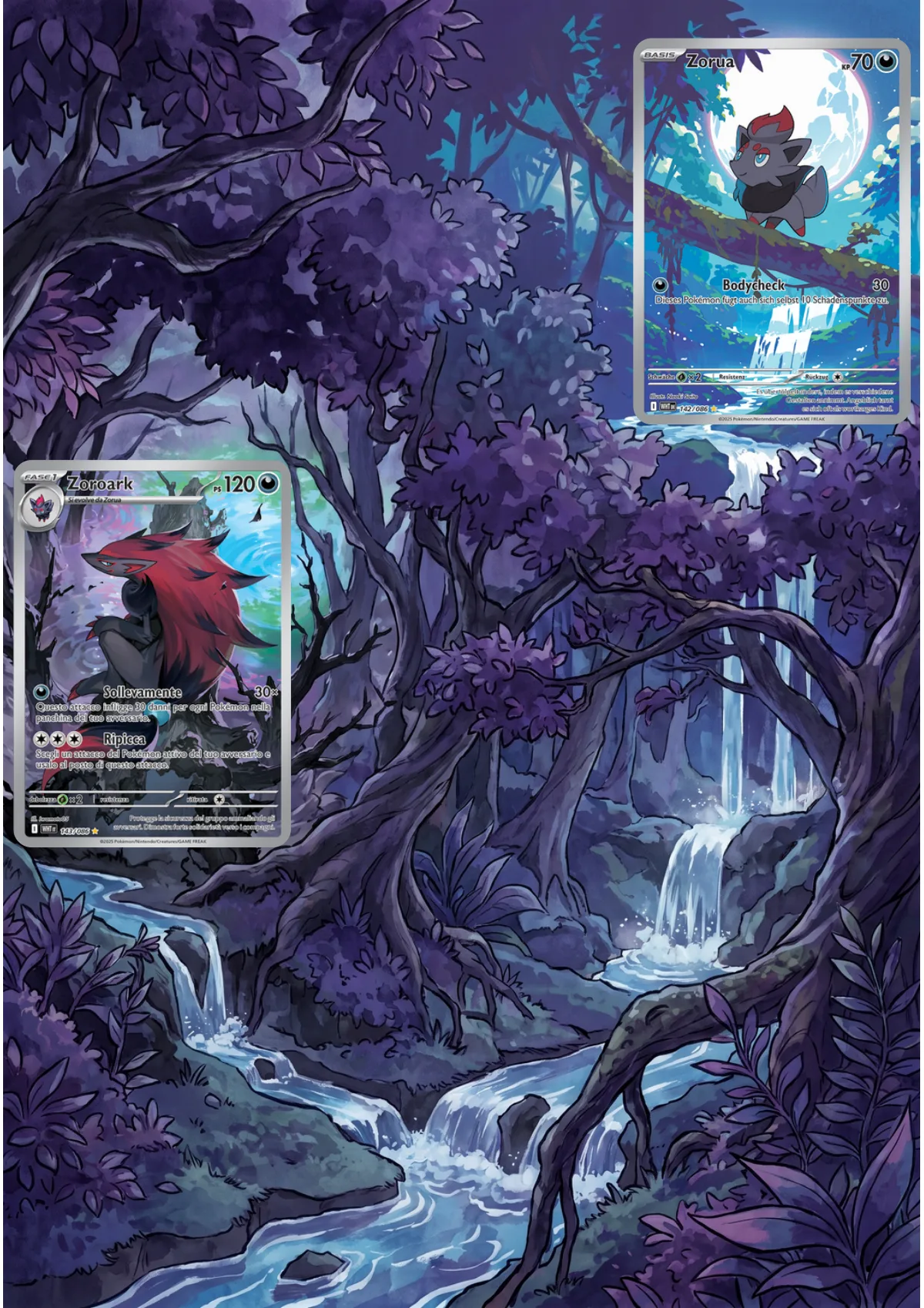 Extended art Zorua & Zoroark — White Flare · Frame | CaliffoCustomTCG