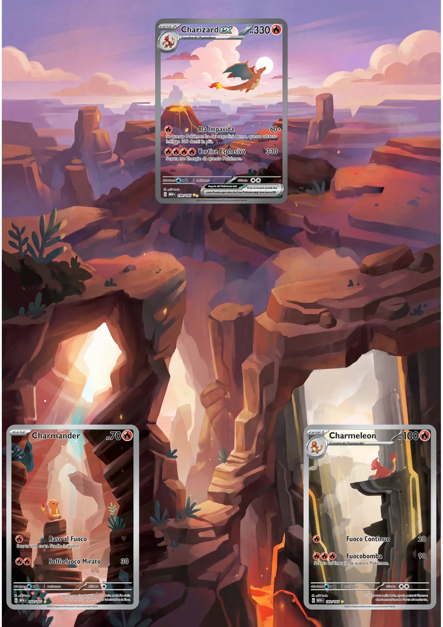 Extended art Charizard Line — Pokemon 151 · Frame | CaliffoCustomTCG