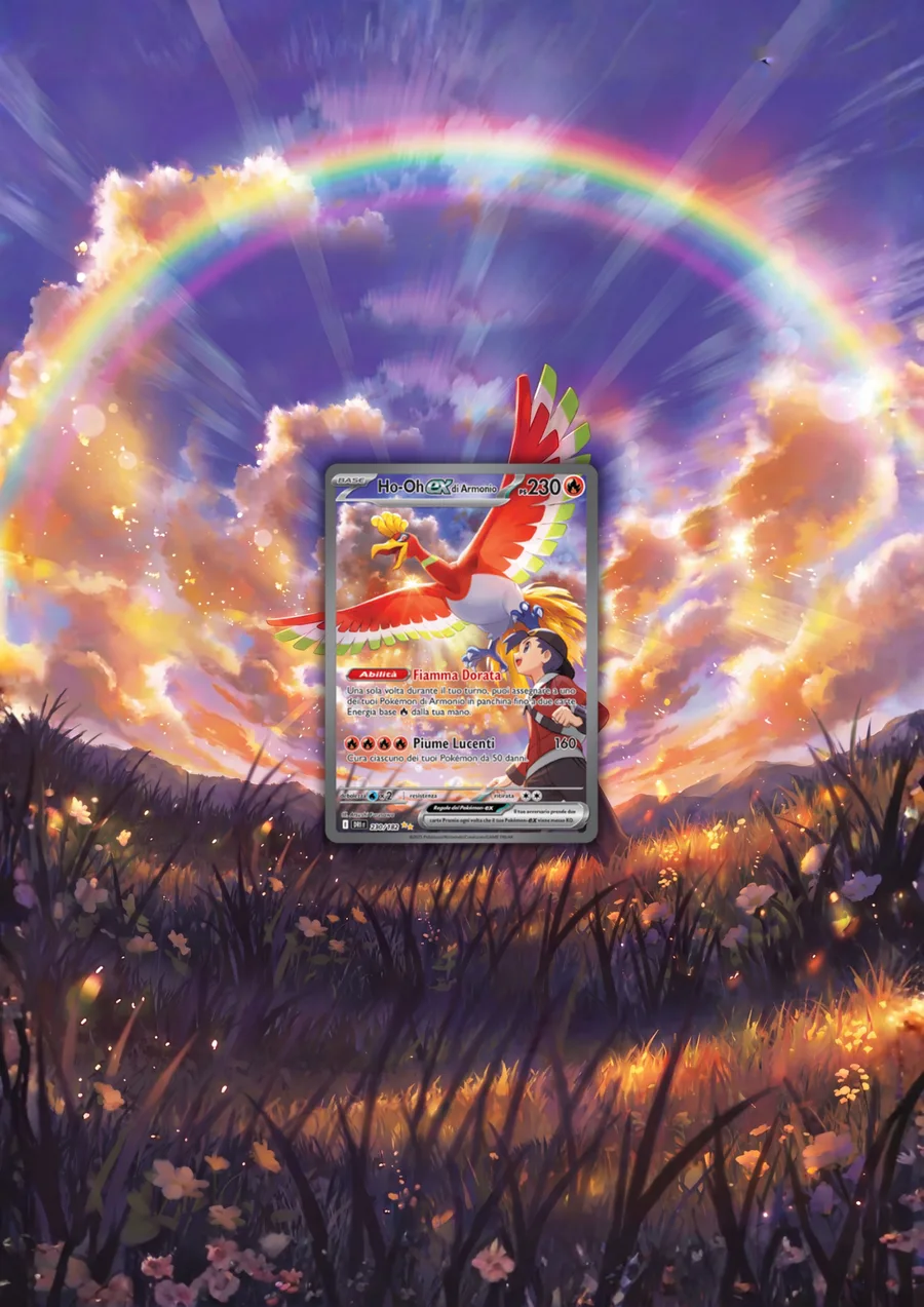 Extended art Ethan's Ho-Oh — Destined Rivals · Frame | CaliffoCustomTCG