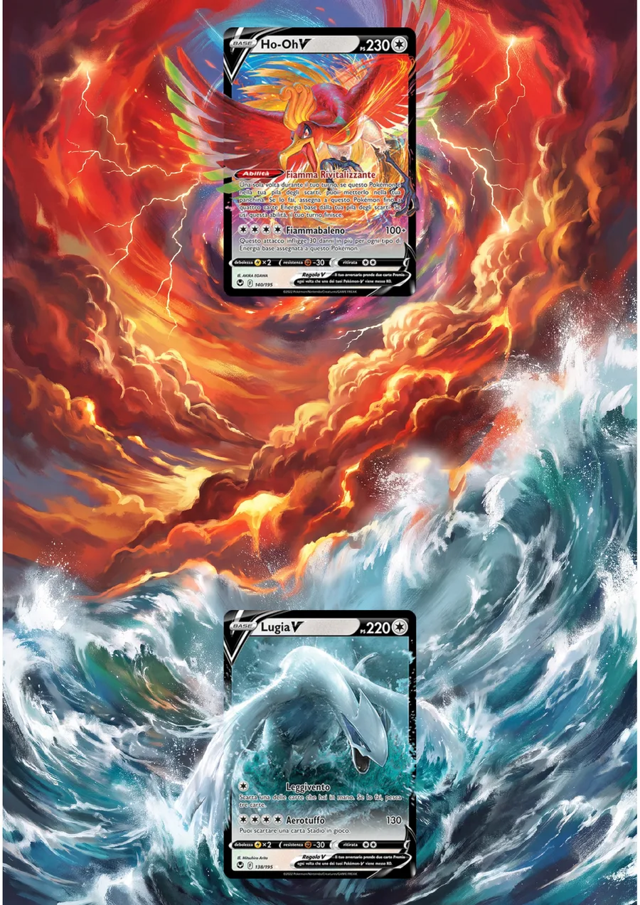 Extended art Lugia & Ho-Oh — Silver Tempest · Frame | CaliffoCustomTCG