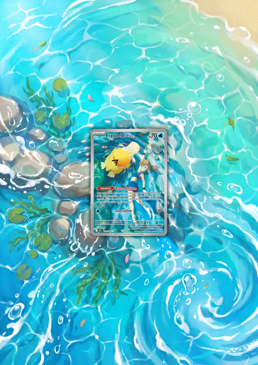 Extended art Misty's Psyduck — Destined Rivals · Frame | CaliffoCustomTCG