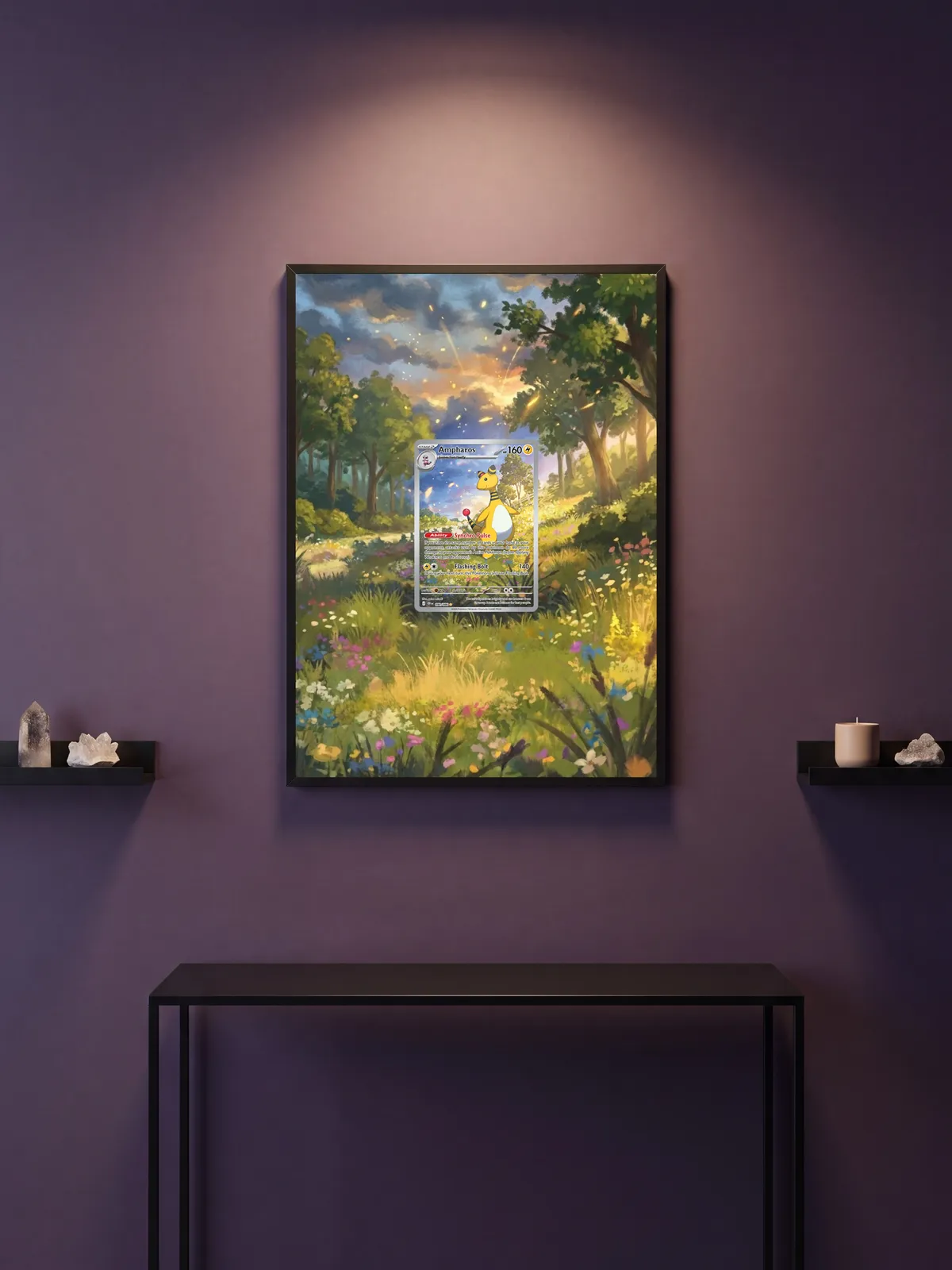 Extended art Ampharos — Chaos Rising · Frame | CaliffoCustomTCG