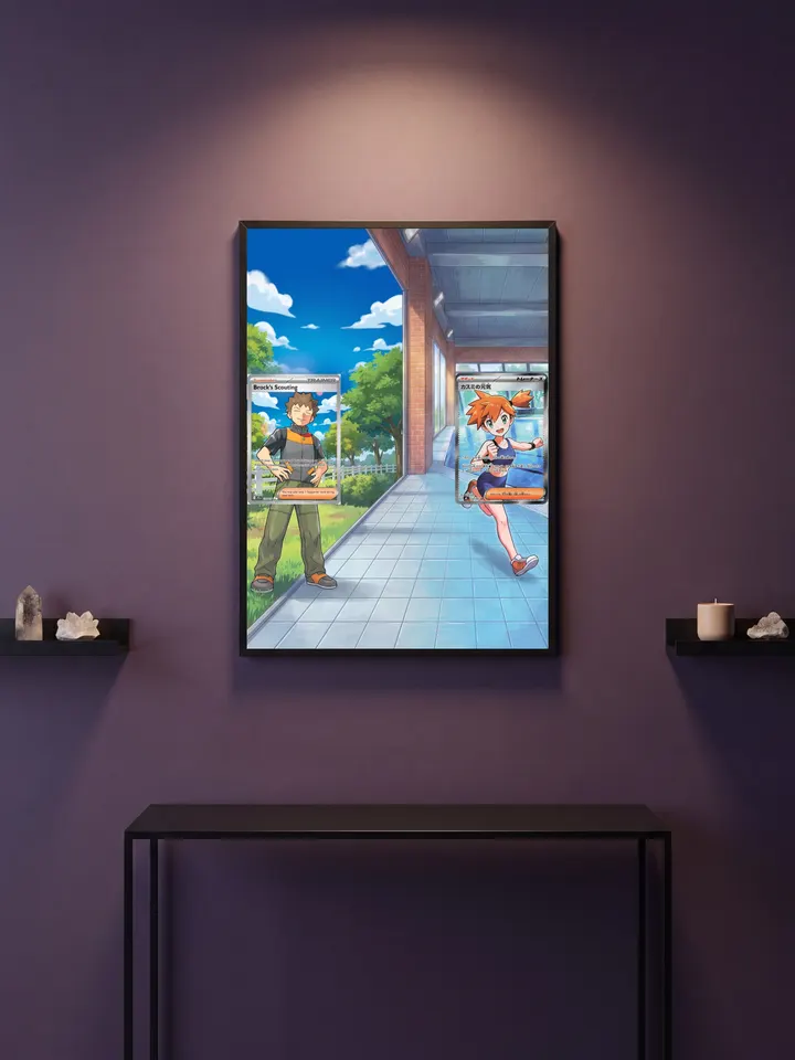 Extended art Brock & Misty — Pitch Black · Frame | CaliffoCustomTCG