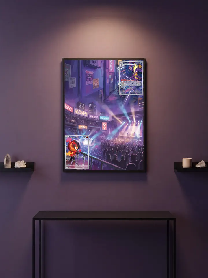 Extended art Charcadet & Toxtricity — Phantasmal Flames · Frame | CaliffoCustomTCG