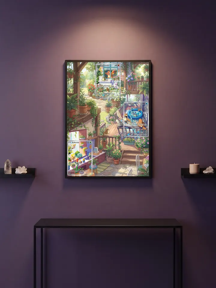 Extended art Kanto Pool Party — Stellar Crown · Frame | CaliffoCustomTCG