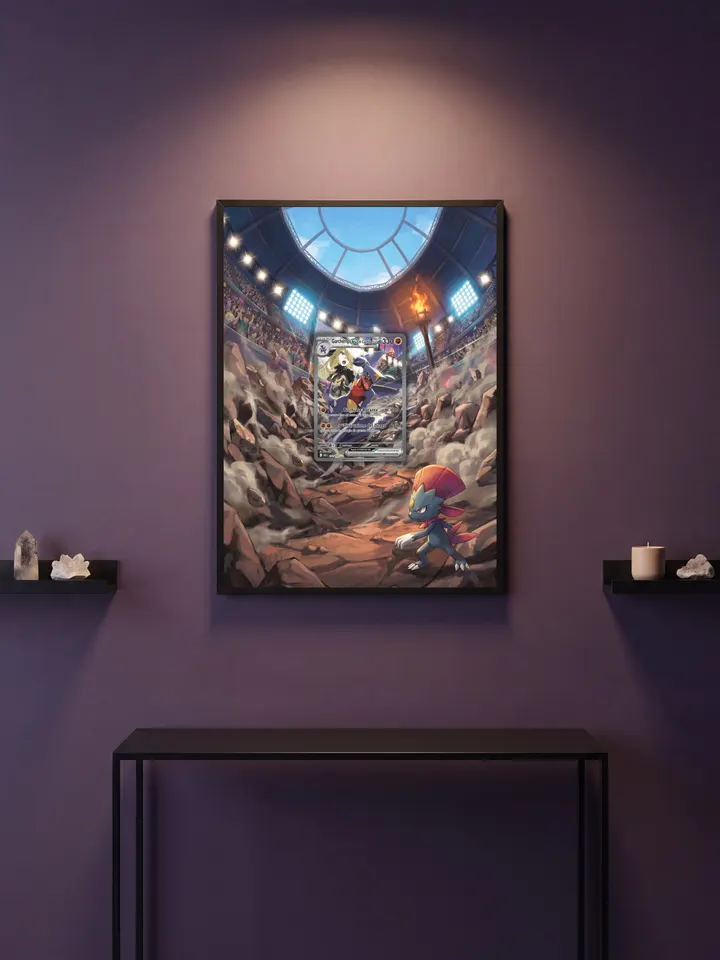 Extended art Cynthia's Garchomp — Destined Rivals · Frame | CaliffoCustomTCG