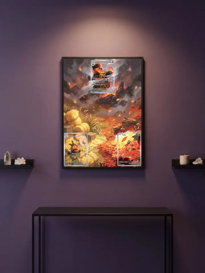 Extended art Emboar Line — White Flare · Frame | CaliffoCustomTCG