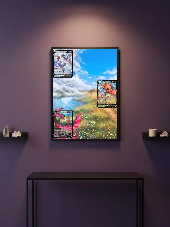 Extended art Galarian Birds — Astral Radiance · Frame | CaliffoCustomTCG