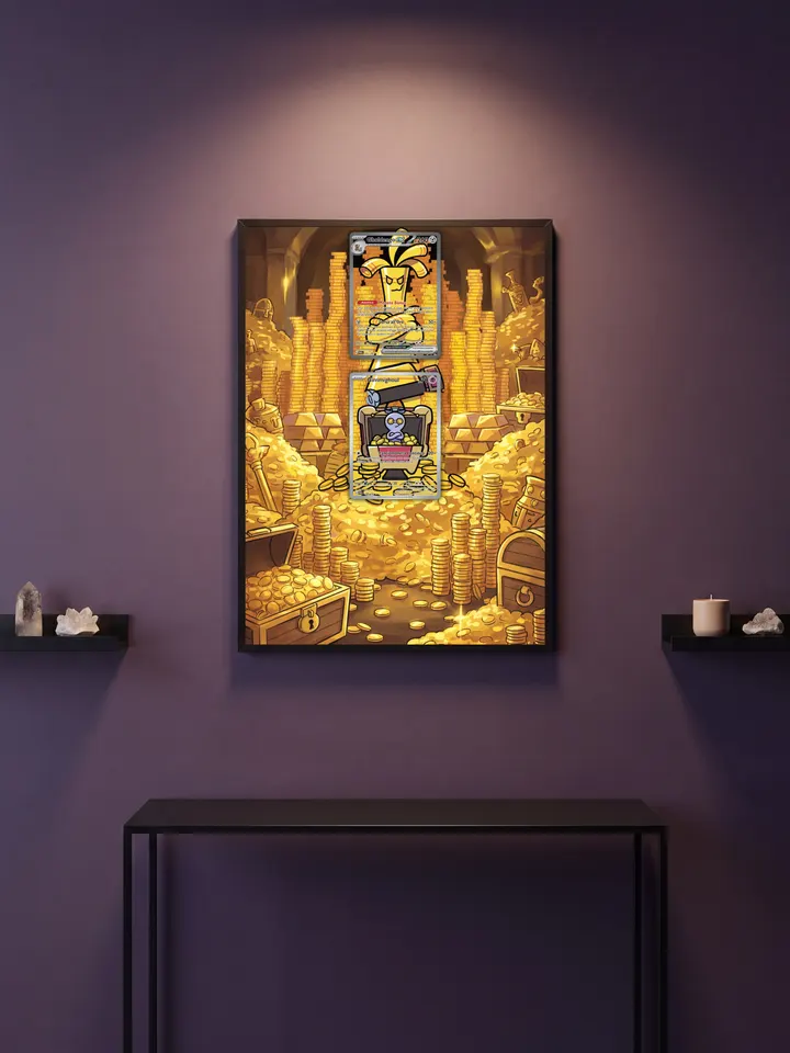 Extended art Gimmighoul & Gholdengo — Paradox Rift · Frame | CaliffoCustomTCG
