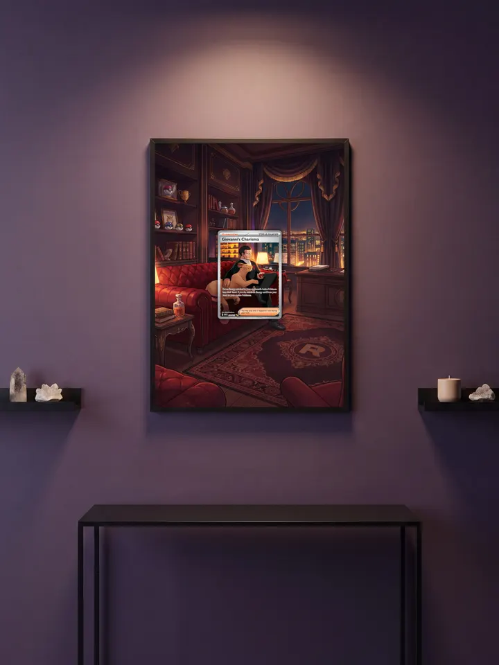 Extended art Giovanni's Charisma — Pokemon 151 · Frame | CaliffoCustomTCG