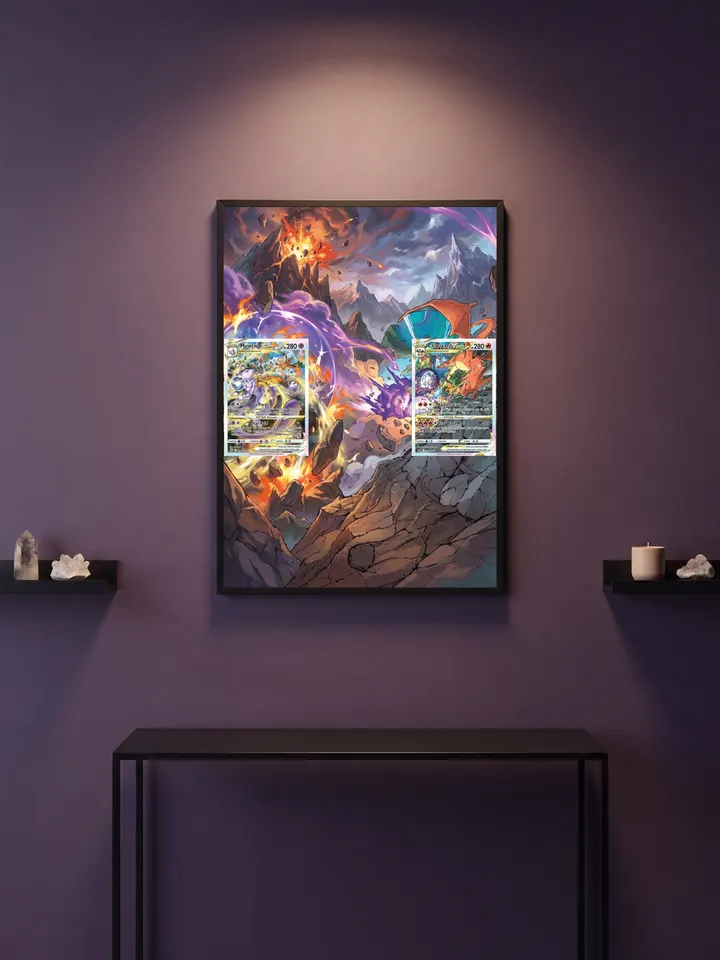 Extended art Mewtwo Charizard — Crown Zenith · Frame | CaliffoCustomTCG