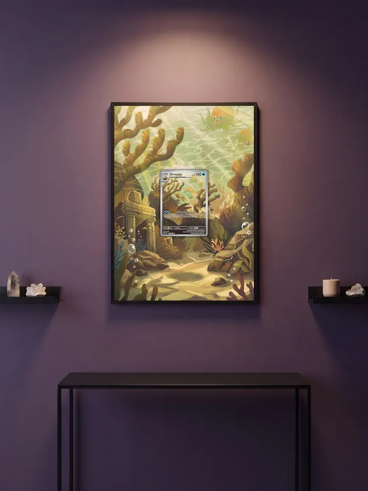Extended art Omanyte — Pokemon 151 · Frame | CaliffoCustomTCG