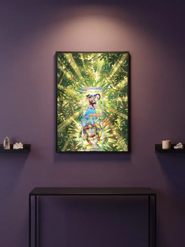 Extended art Perrin & Growlithe — Twilight Masquerade · Frame | CaliffoCustomTCG