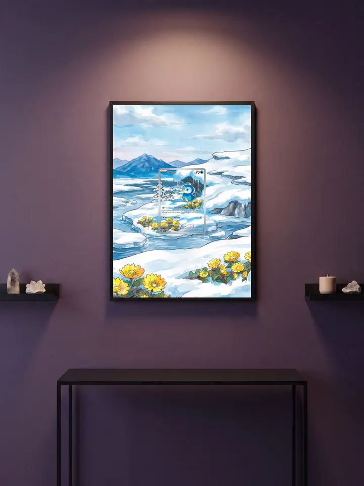 Extended art Piplup — Phantasmal Flames · Frame | CaliffoCustomTCG