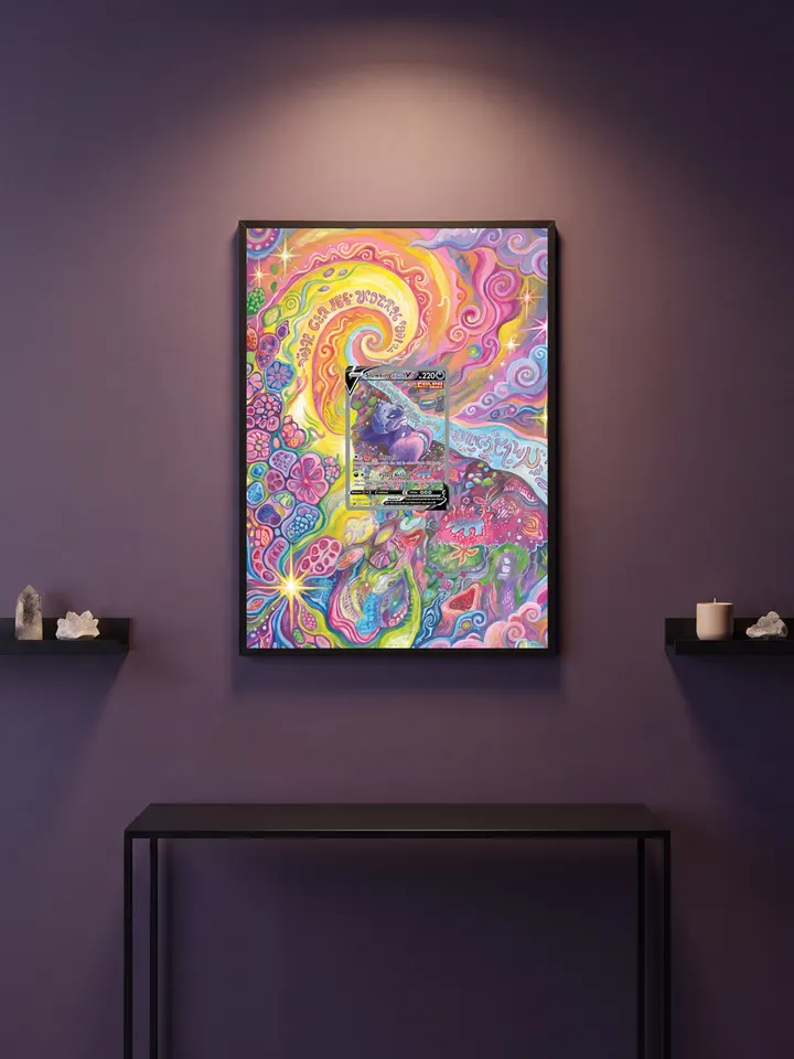 Extended art Galarian Slowking — Chilling Reign · Frame | CaliffoCustomTCG