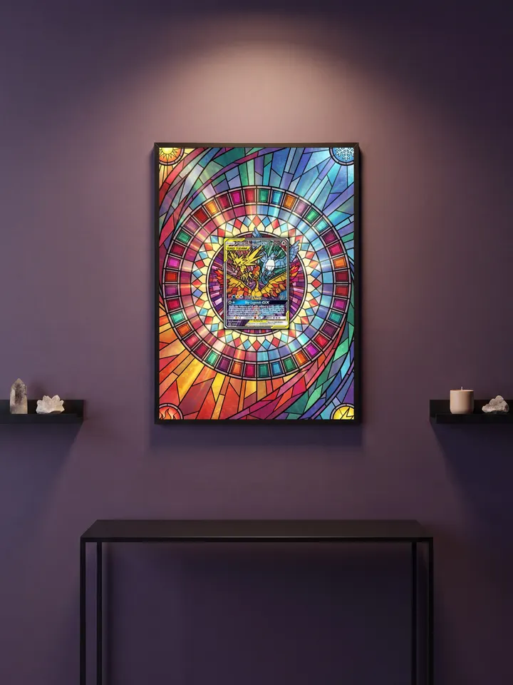 Extended art Stained Glass Birds — Sun & Moon · Frame | CaliffoCustomTCG