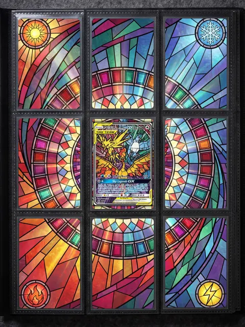 Extended art Stained Glass Birds — Sun & Moon | CaliffoCustomTCG